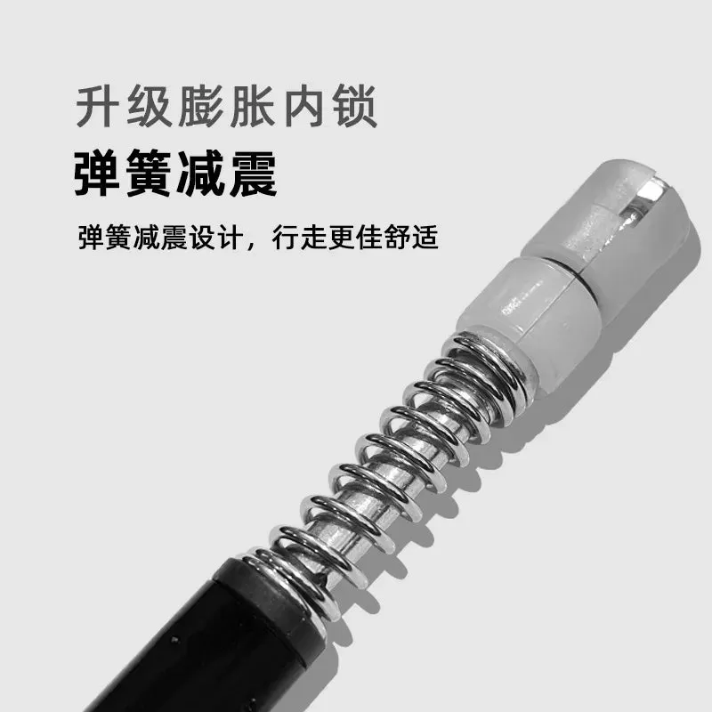 Auminum Alloy Foldable Trekking Poles  Section Ultralight Hiking Walking Stick Antiskid Cane Camping Accessories