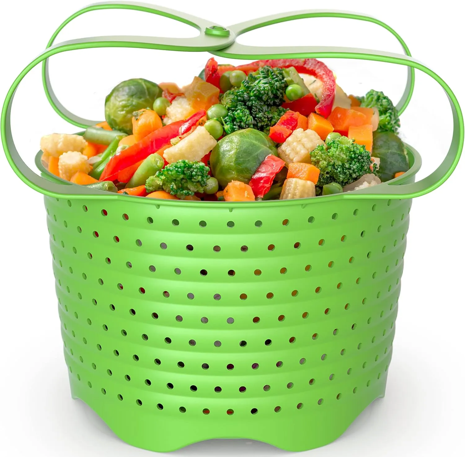 Avokado Silicone Steamer Basket for 8qt Instant Pot [3qt, 6qt avail], Ninja Foodi, Other Pressure Cookers - 100% Food Safe, BPA-Free, Dishwasher Safe Collapsible Vegetable Steamer Basket & Strainer