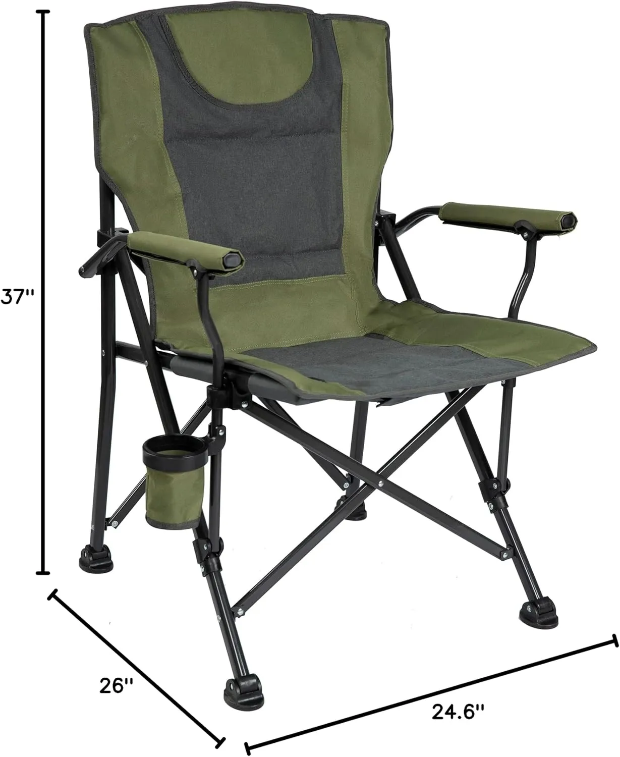 BACKYARD EXPRESSIONS PATIO · HOME · GARDEN Green/Grey Backyard Expressions Luxury Heated Portable Chair Camping, Sports and The Beach
