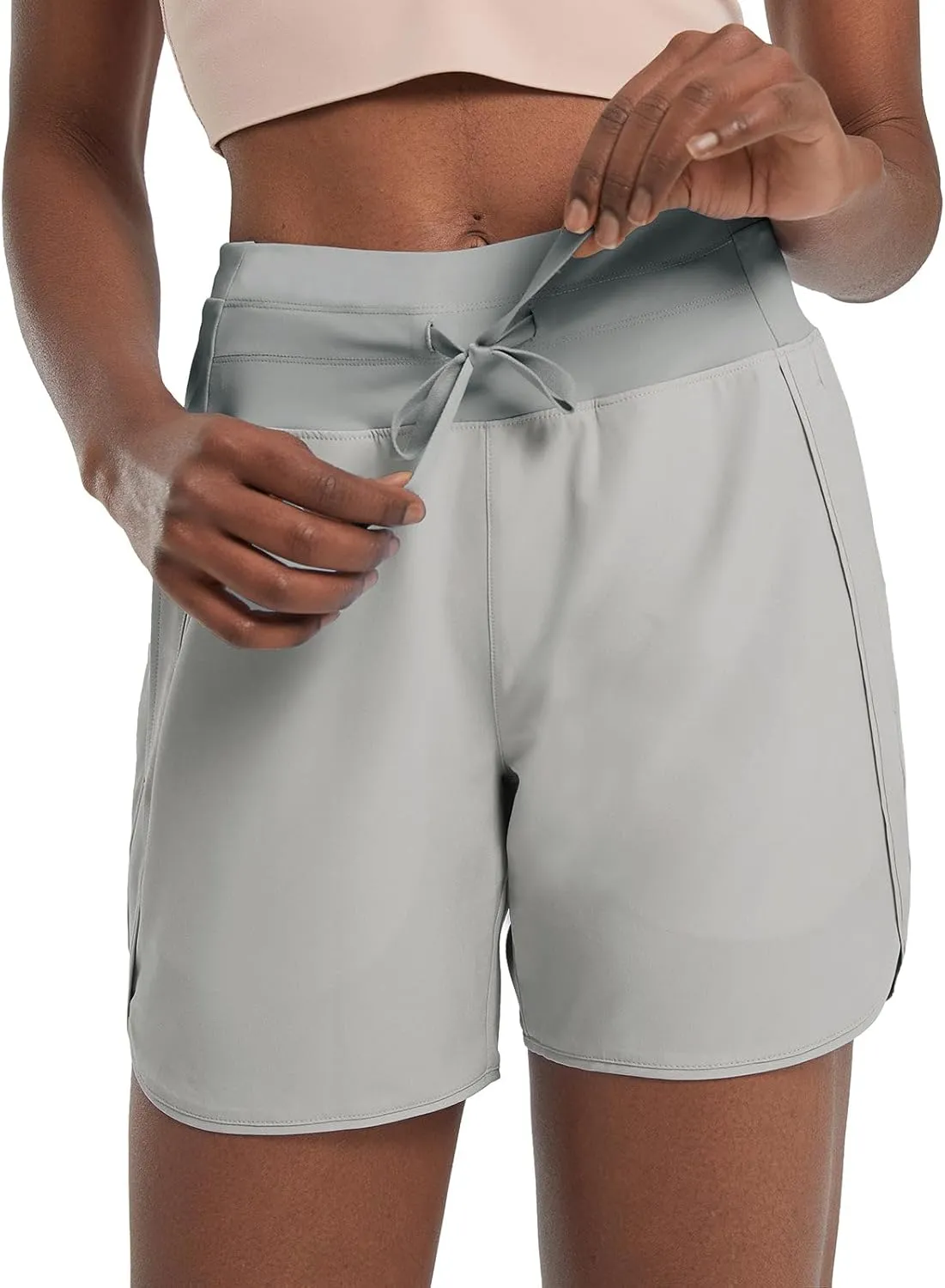 baleaf Women's 5" Workout Shorts Athletic Running Shorts High Waisted with Zipper Pocket Gym Quick Dry Hiking Sports