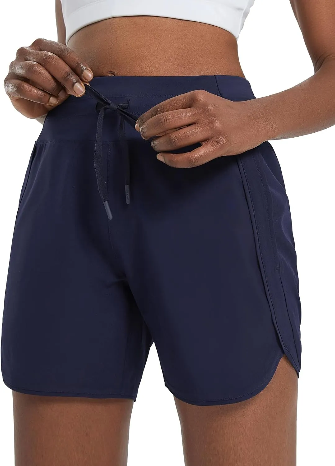 baleaf Women's 5" Workout Shorts Athletic Running Shorts High Waisted with Zipper Pocket Gym Quick Dry Hiking Sports