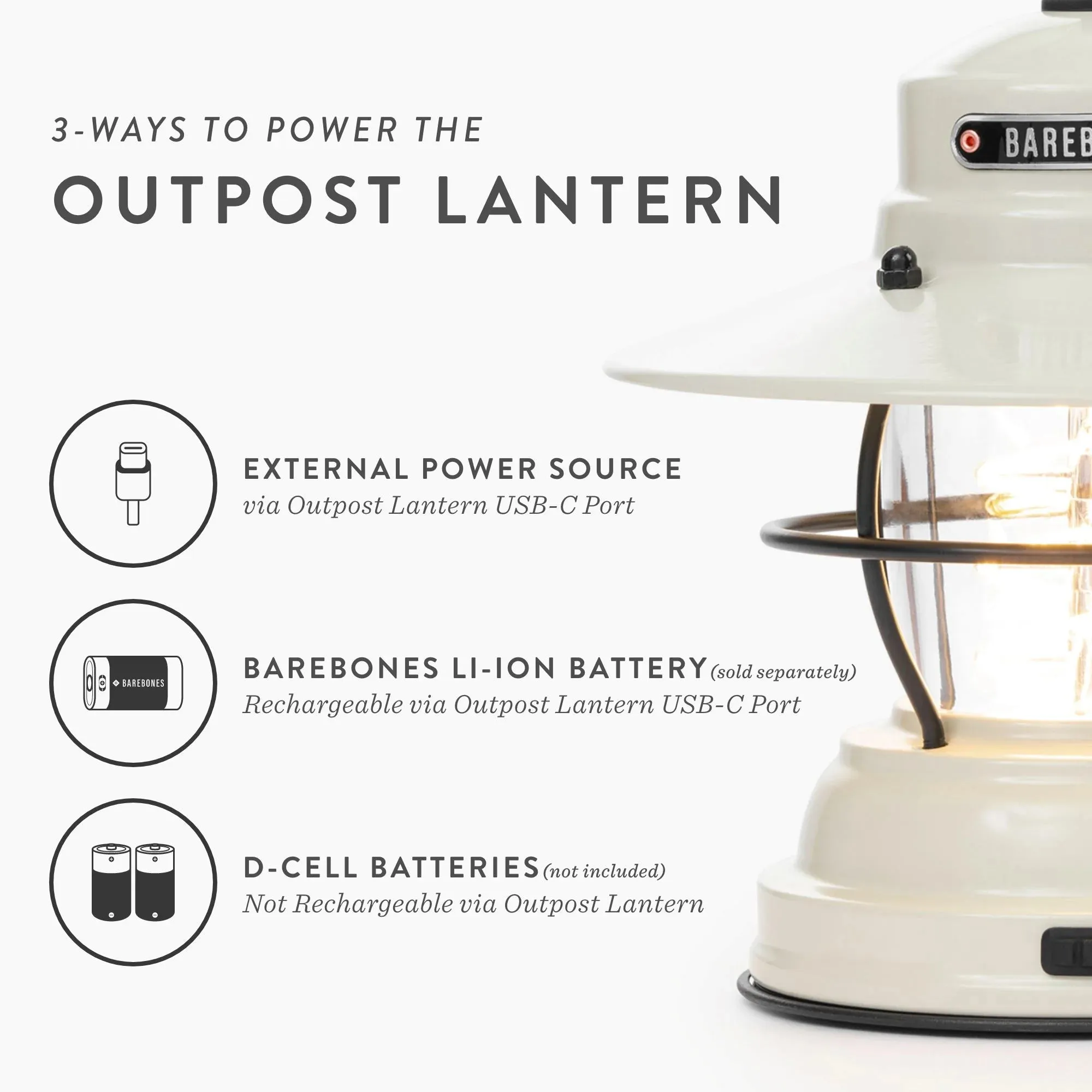 Barebones Outpost Lantern Bronze