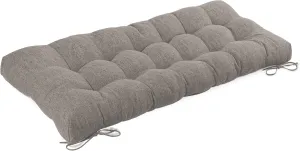 Bench Cushion for Indoor Furniture 48 x 19 inch Rectangle Bench Seat Cushion for Bay Window Entryway Bench Thick Textured Chair Cushion with Non-Slip Backing 1 Pack, Light Grey