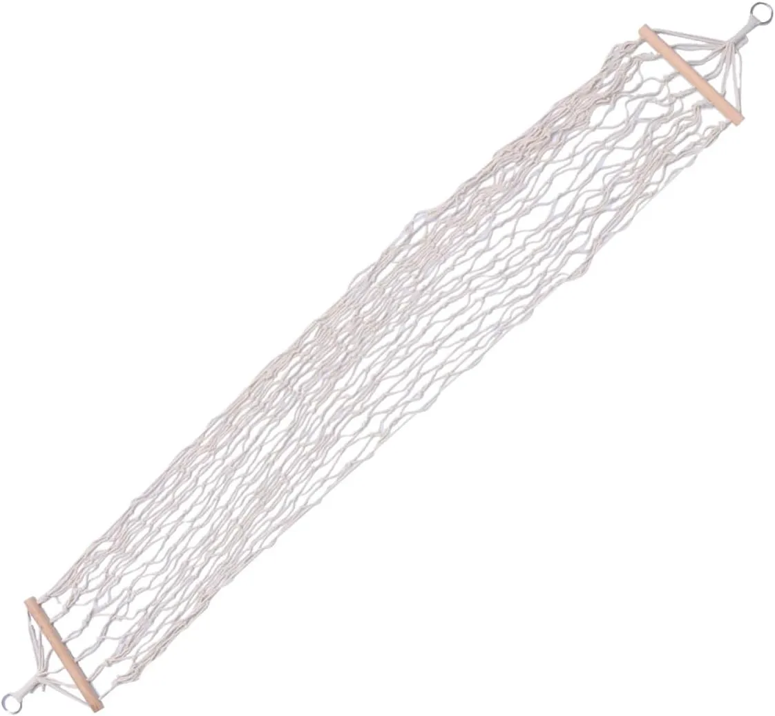 BESPORTBLE Hammock Swing Chair Cotton Rope Mesh Hammock Single Person Outdoor Leisure Bed 100kg Capacity