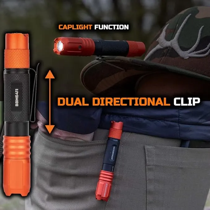 Blackfire - Klein Tools Outdoors - Rechargeable Waterproof Pocket Flashlight BBM6411, 275 Lumen, Dual-Direction Pocket Clip with Lanyard for Outdoor Use, Camping, Hunting, Work