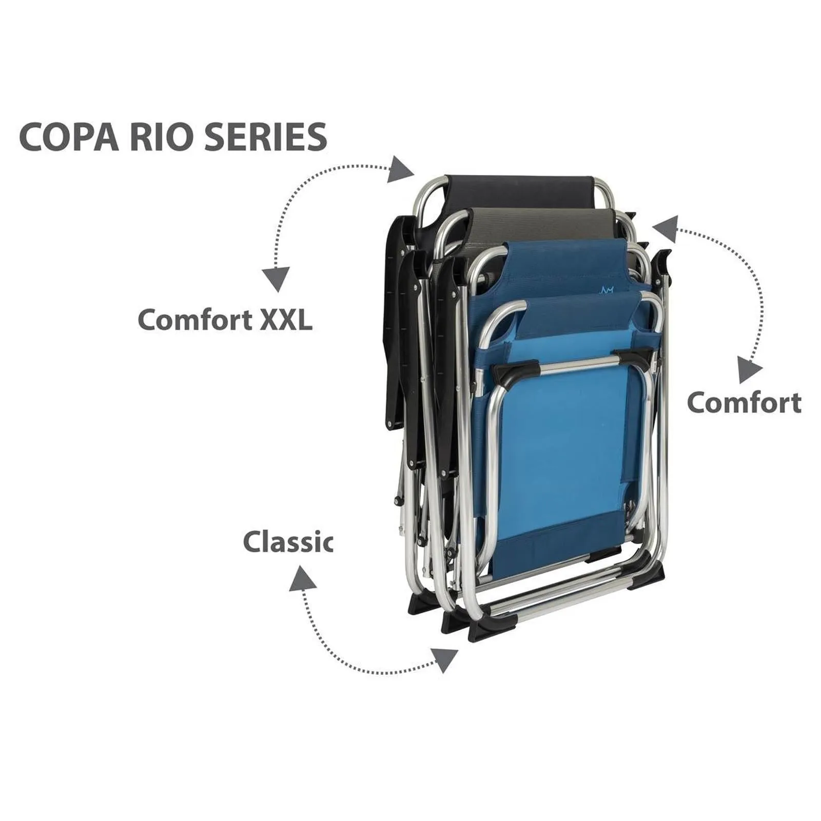 Bo-Camp Chair Copa Rio M Aluminium Ocean