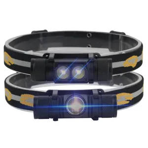 BORUIT Mini USB Rechargeable Headlamp 1000lm LED Waterproof Torch for Outdoor Use