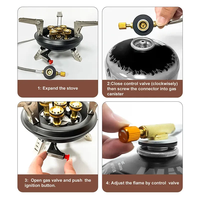 BRS BRS-201A Portable Camping Gas Stove 16000W with Piezo Ignition