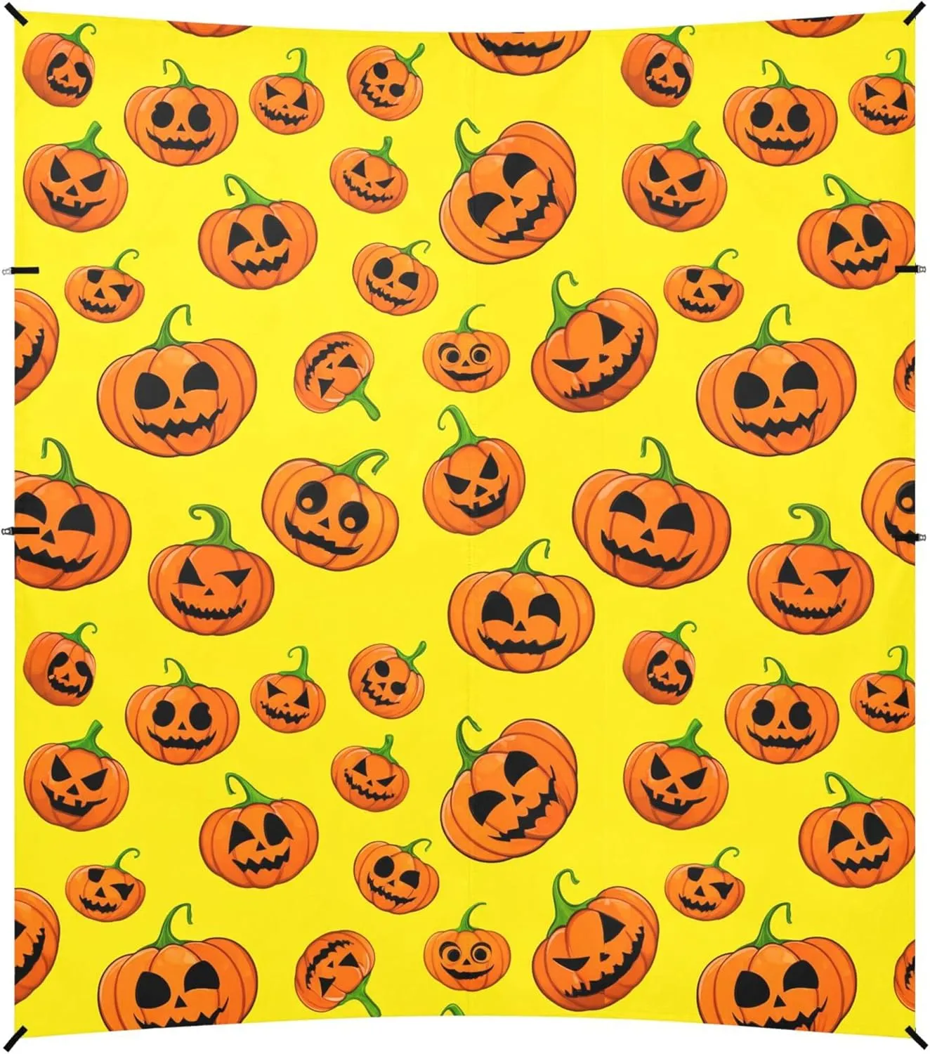 Burbuja Jack O Lantern Pumpkins Beach Canopy Windproof Beach Tent Sun Shade with 4 Sandbags & Sand Shovel, Portable Sun Shelter for Family Camping Picnic