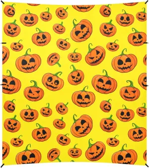Burbuja Jack O Lantern Pumpkins Beach Canopy Windproof Beach Tent Sun Shade with 4 Sandbags & Sand Shovel, Portable Sun Shelter for Family Camping Picnic