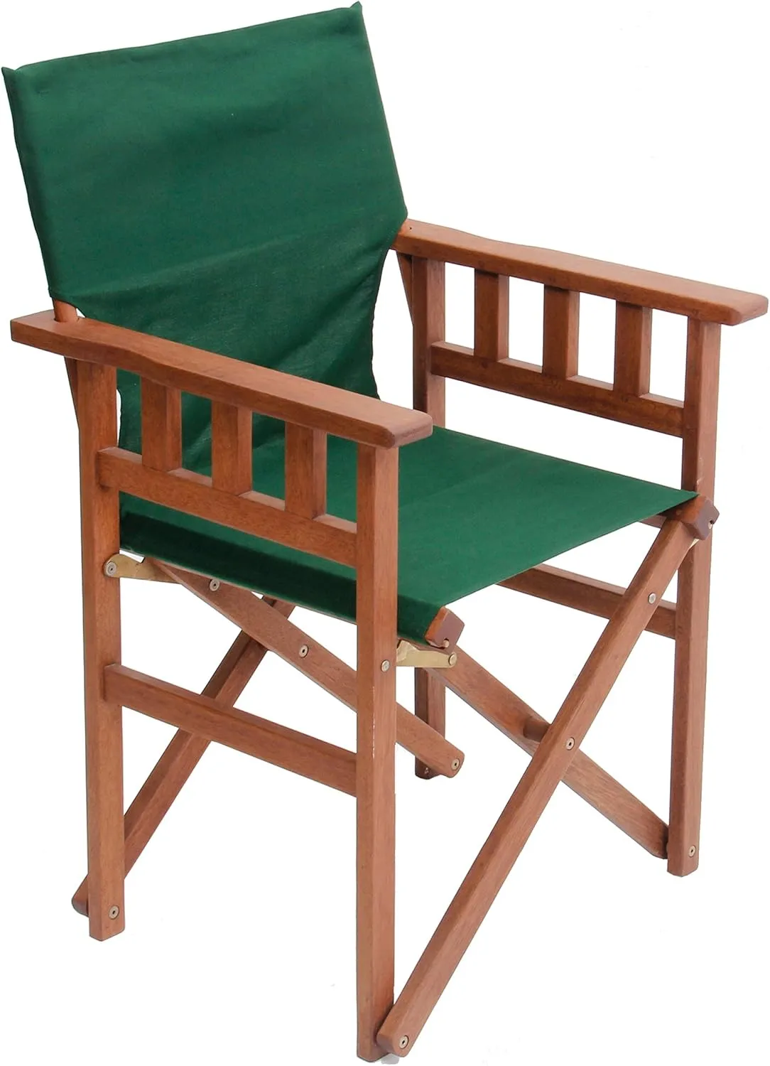 BYER OF MAINE, Pangean Campaign Chair, 20" D x 23" W x 36" H, Holds Up to 250 lbs, Hardwood, Perfect for Patio/Deck, Wood Folding Chairs, Patio Chair, Deck Chair, Wood Camp Chair, Green, Single