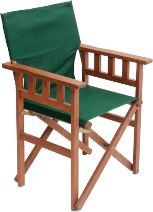 BYER OF MAINE, Pangean Campaign Chair, 20" D x 23" W x 36" H, Holds Up to 250 lbs, Hardwood, Perfect for Patio/Deck, Wood Folding Chairs, Patio Chair, Deck Chair, Wood Camp Chair, Green, Single