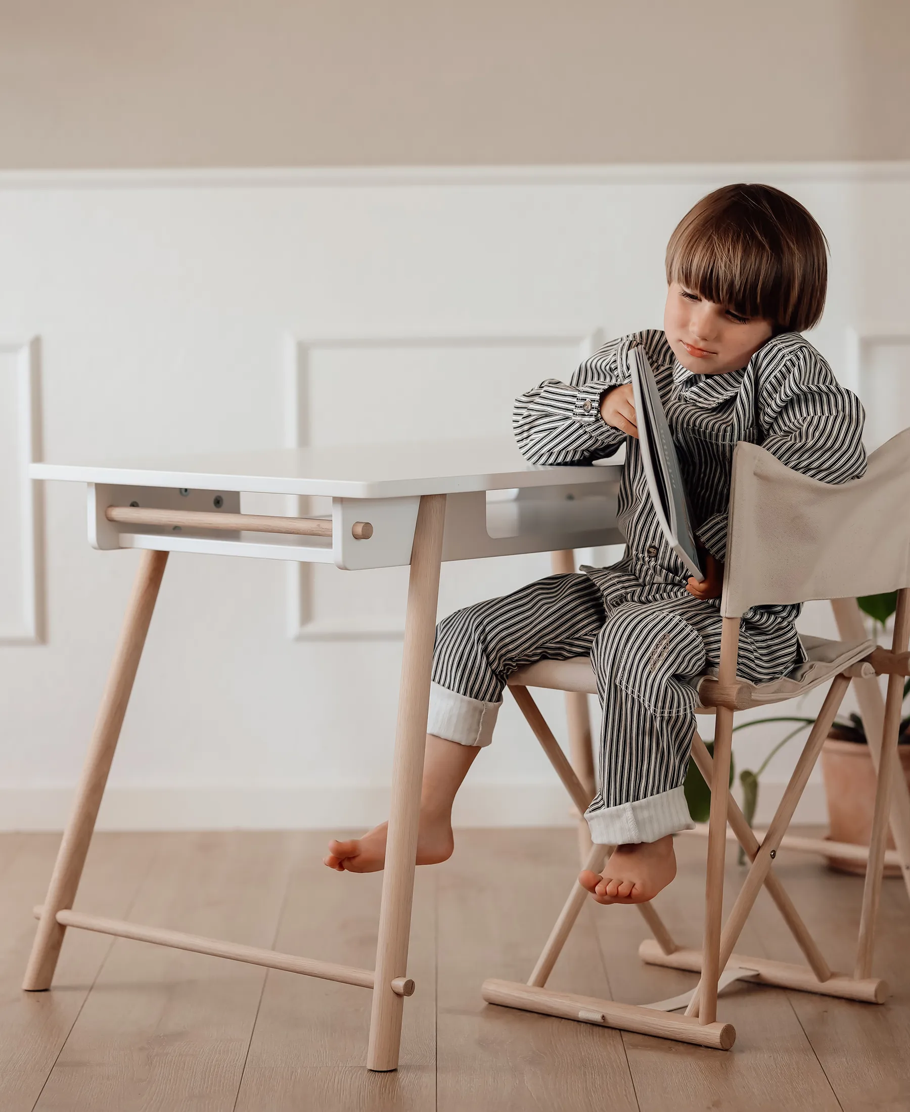 Camp junior chair, oak/undyed