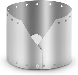 Camp Stove Winds Protecting Plate Thickened Folding Stove Windshield for Outdoor Cooking and Hiking