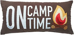 C&F Home 10" x 20" Campfire On Camp Time Embroidered Small/Petite Accent Throw Pillow Lodge Log Cabin Vacation Summer Home All Seasons Fall Autumn Winter Harvest Living Room Sofa Couch Chair Bed