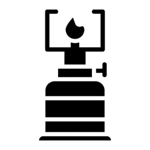 Camping Gas burner Glyph Icon