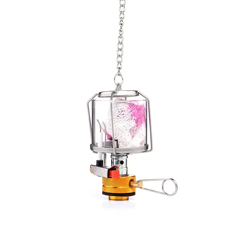 Camping  Gas Lantern Equipment Portable Outdoor Tent Lamp Stove Glass