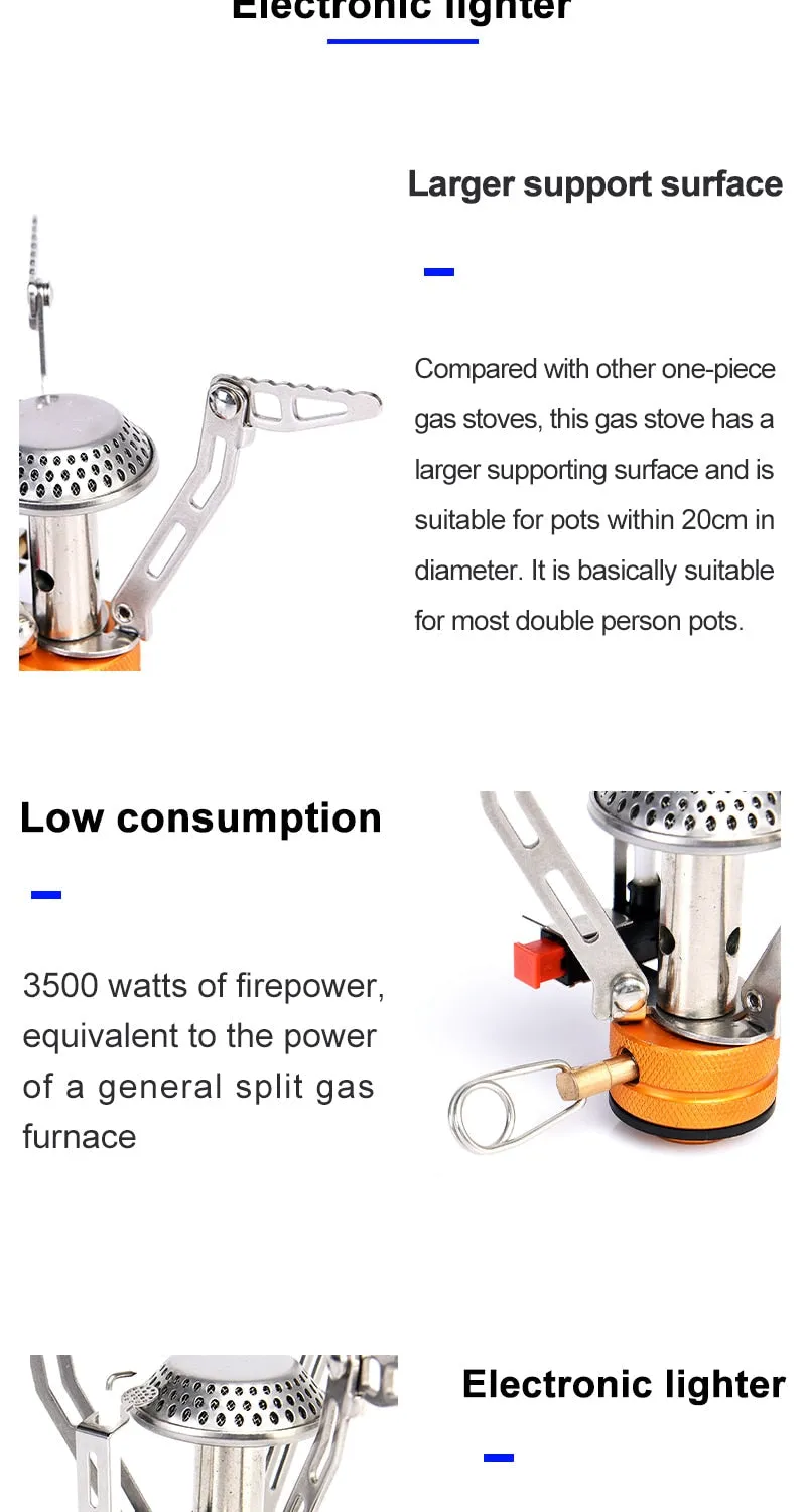 Camping One-piece Gas Stove Heater Tourist Burner Foldable Outdoor