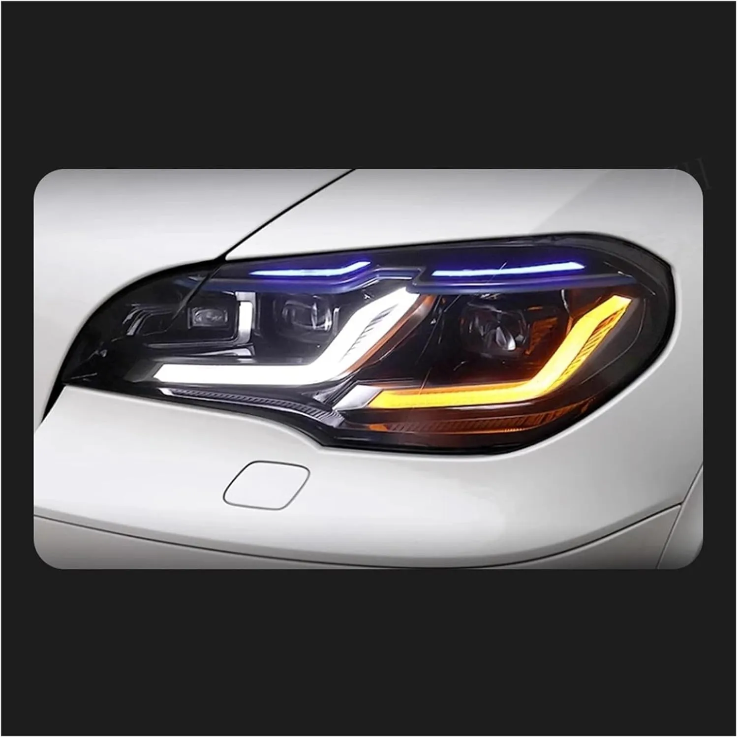 Car Lights Compatible For BMW X5 E70 Headlight Projector Lens 2007-2013 Angel Eye Signal Head Lamp Automotive Accessories(For 2007-2010)