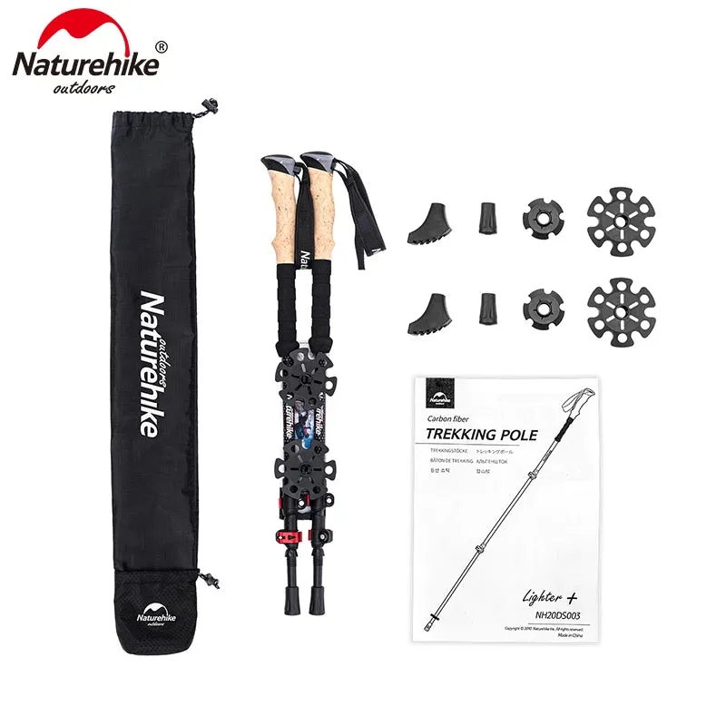 Carbon Fiber Collapsible Trekking Poles - Lightweight Telescopic Sticks for Walking, Hiking, and Climbing