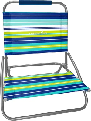 Caribbean Joe Folding Beach Chair, 1 Position Lightweight and Portable Foldable Outdoor Camping Accessories, Red