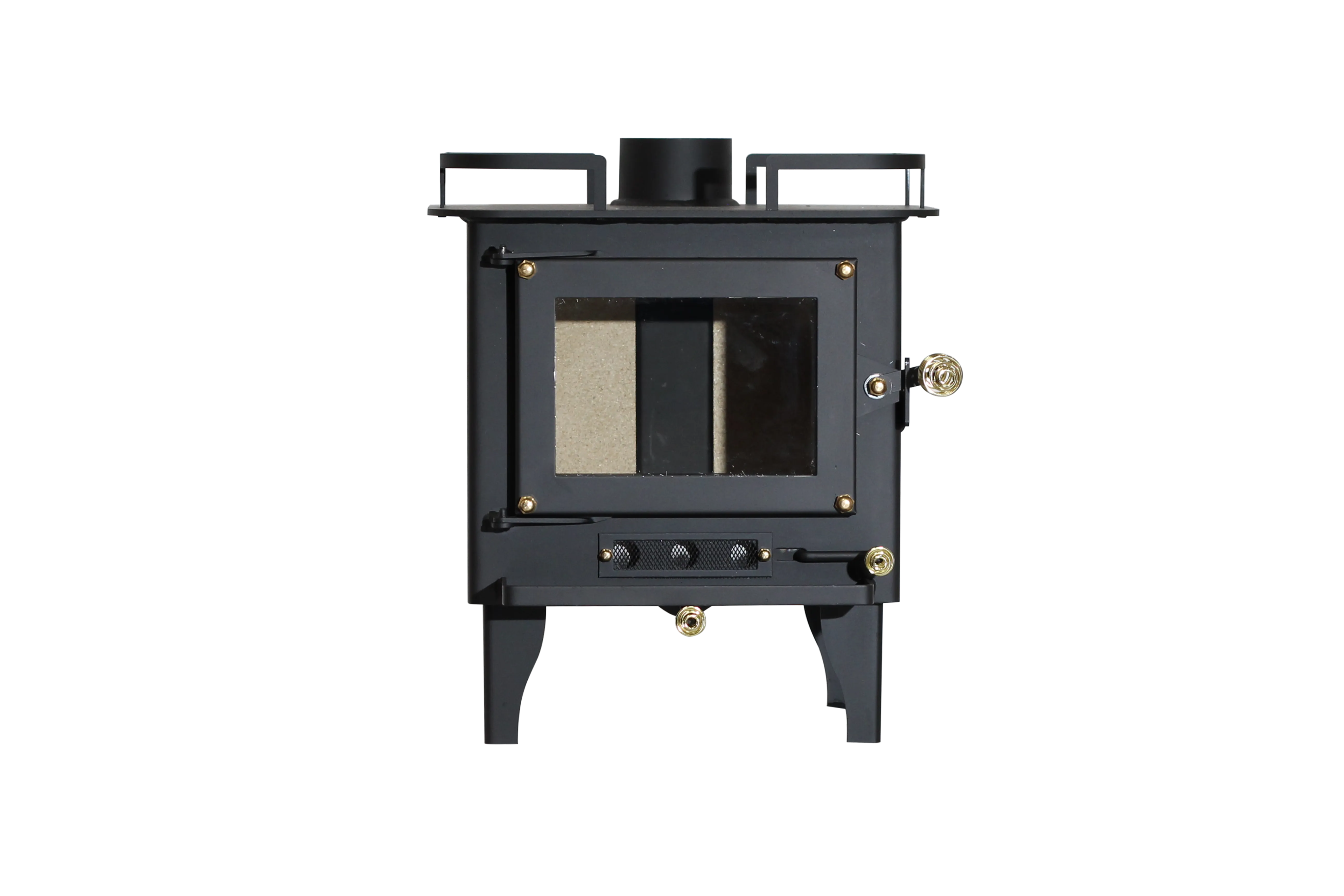 CB-2000-BL GRIZZLY Cubic Mini Wood Stove Black