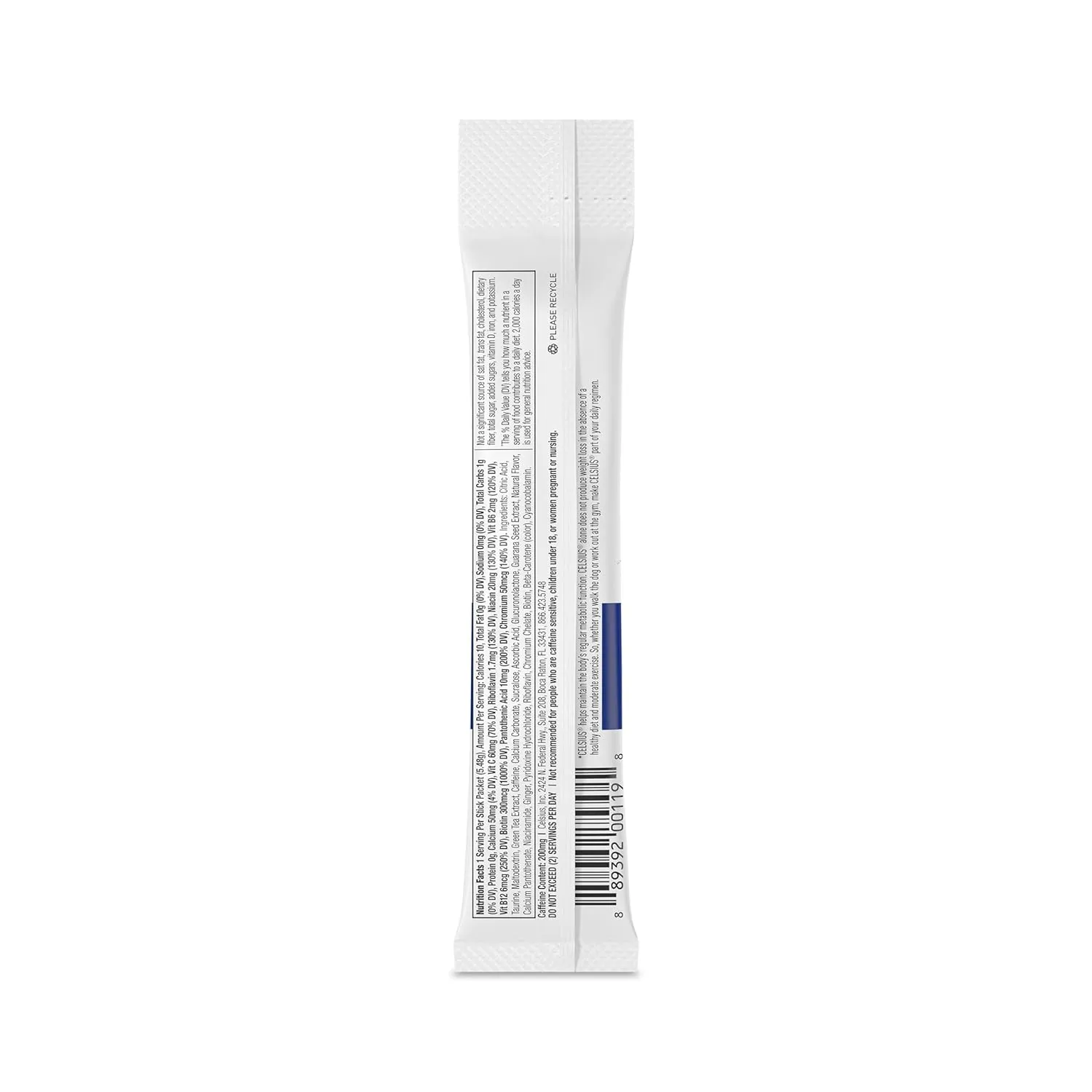 CELSIUS® On-the-Go Powder Sticks Blueberry Lemonade, Essential Energy 2.6 Oz (14 Sticks per Pack)