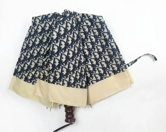 Christian Dior Navy Logo Umbrella