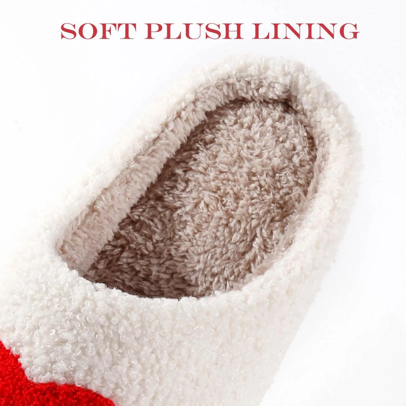 Christmas Slippers For Women Men Indoor Soft Warm Cotton Bedroom Reindeer Slippers House Memory Foam Slippers Cozy Fluffy Fall Winter Home Slippers