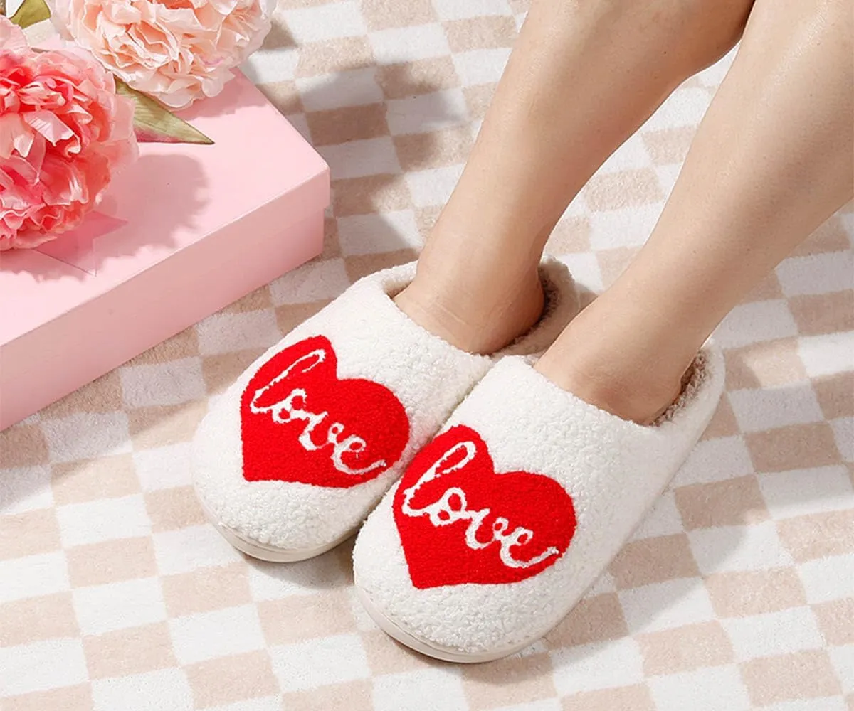 Christmas Slippers For Women Men Indoor Soft Warm Cotton Bedroom Reindeer Slippers House Memory Foam Slippers Cozy Fluffy Fall Winter Home Slippers