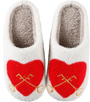 Christmas Slippers For Women Men Indoor Soft Warm Cotton Bedroom Reindeer Slippers House Memory Foam Slippers Cozy Fluffy Fall Winter Home Slippers