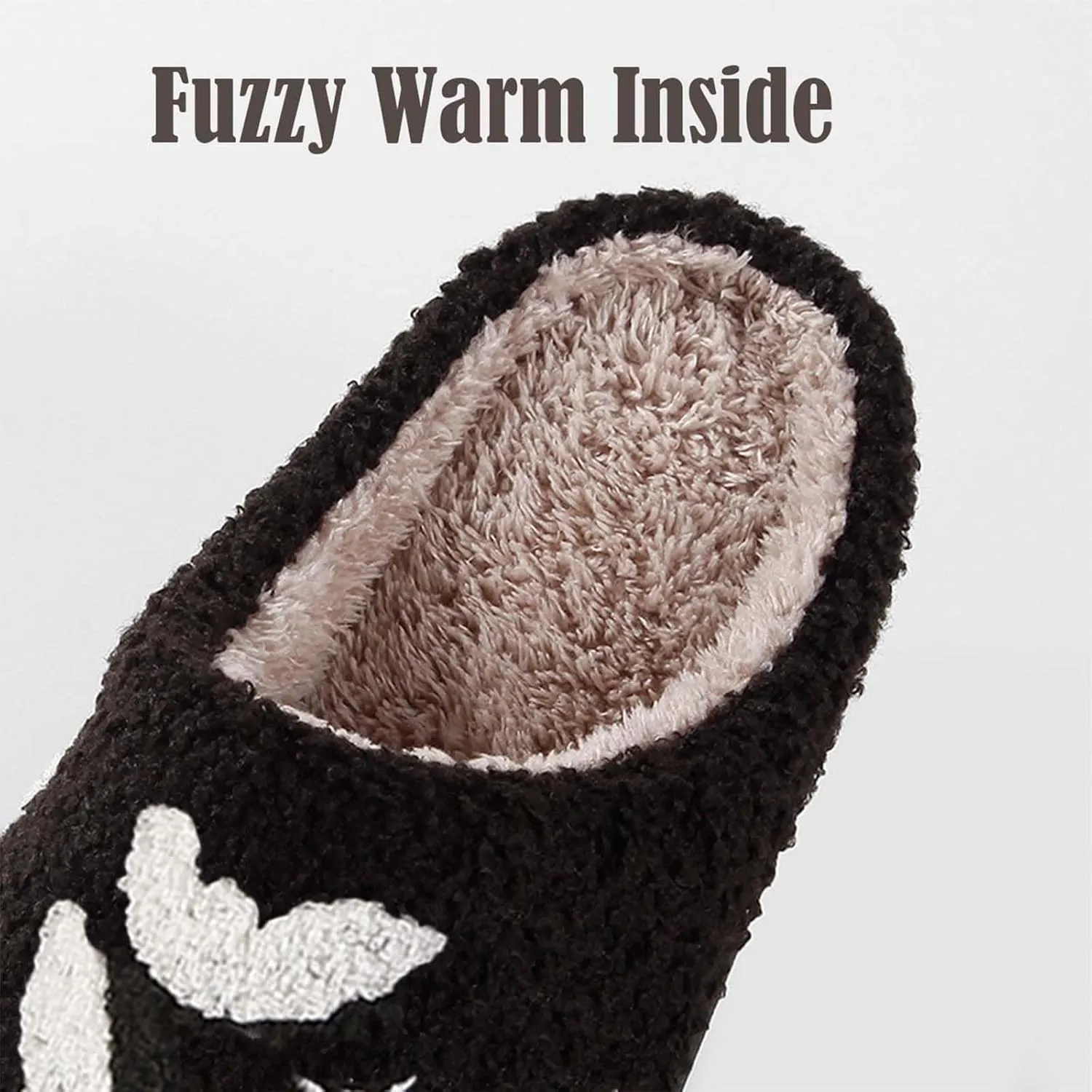 Christmas Slippers For Women Men Indoor Soft Warm Cotton Bedroom Reindeer Slippers House Memory Foam Slippers Cozy Fluffy Fall Winter Home Slippers