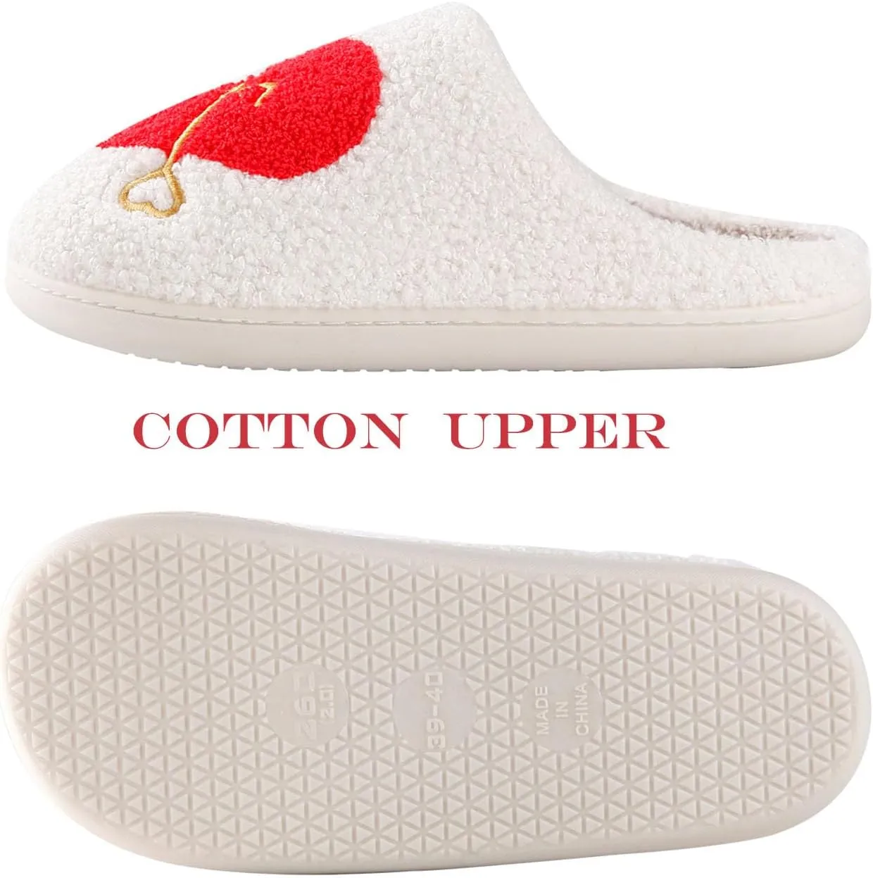 Christmas Slippers For Women Men Indoor Soft Warm Cotton Bedroom Reindeer Slippers House Memory Foam Slippers Cozy Fluffy Fall Winter Home Slippers