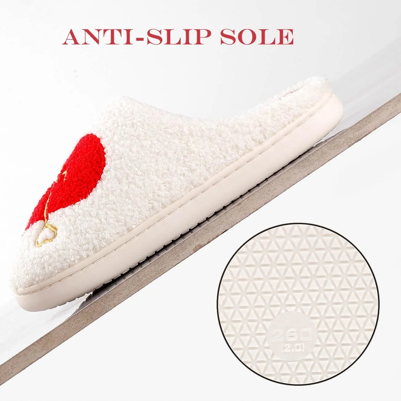 Christmas Slippers For Women Men Indoor Soft Warm Cotton Bedroom Reindeer Slippers House Memory Foam Slippers Cozy Fluffy Fall Winter Home Slippers