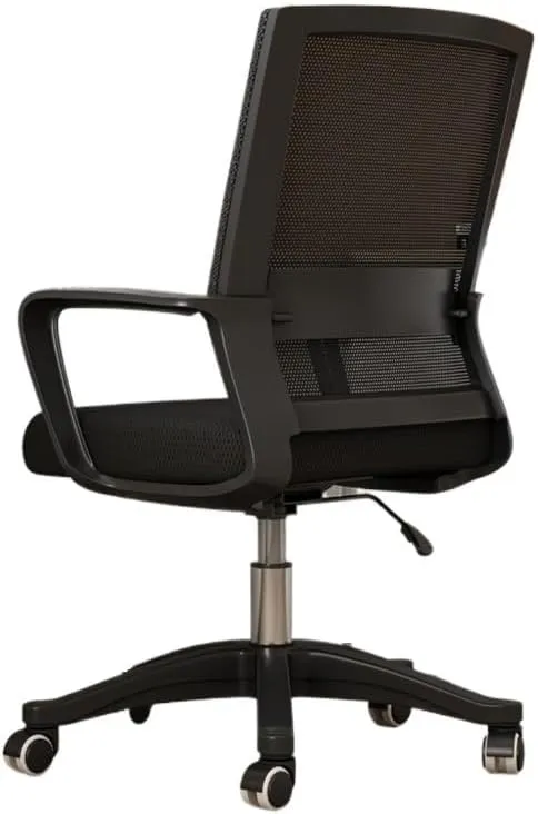 Classic Office Desk Chair, Ergonomic Mid-Back Mesh Rolling Work Swivel Task Chairs Comfortable Lumbar Support for Home, Bedroom, Study, Dorm, Student Desk Task Chair(Black)