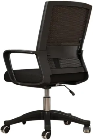 Classic Office Desk Chair, Ergonomic Mid-Back Mesh Rolling Work Swivel Task Chairs Comfortable Lumbar Support for Home, Bedroom, Study, Dorm, Student Desk Task Chair(Black)