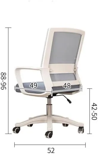 Classic Office Desk Chair, Ergonomic Mid-Back Mesh Rolling Work Swivel Task Chairs Comfortable Lumbar Support for Home, Bedroom, Study, Dorm, Student Desk Task Chair(Black)