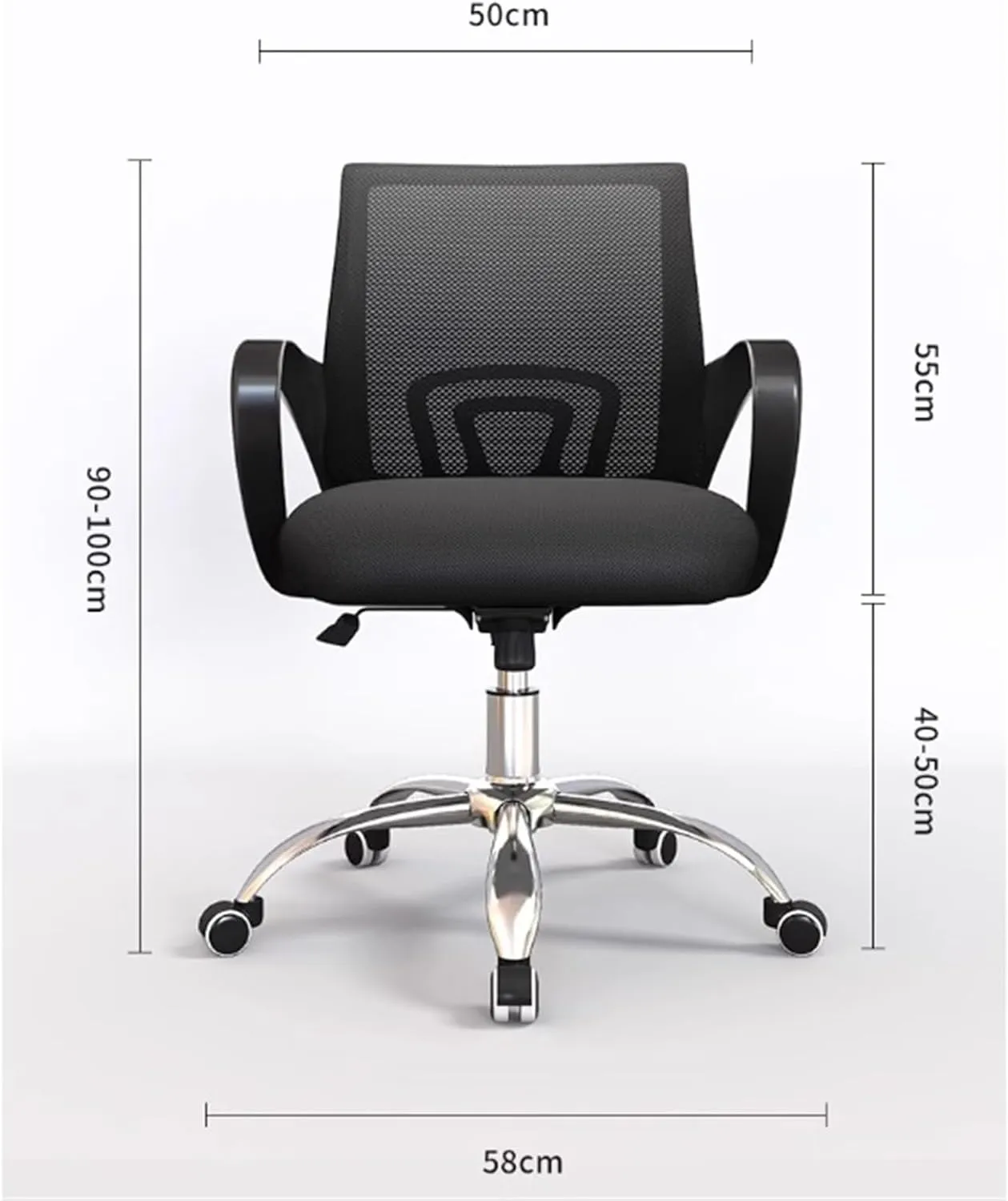 Classic Office Desk Chair Gaming-Ergonomic Mid Back Comfortable Cushion Lumbar Support Mesh Adjustable Swivel Rolling Home Executive Office Chair Desk Task Chair(Yellow)