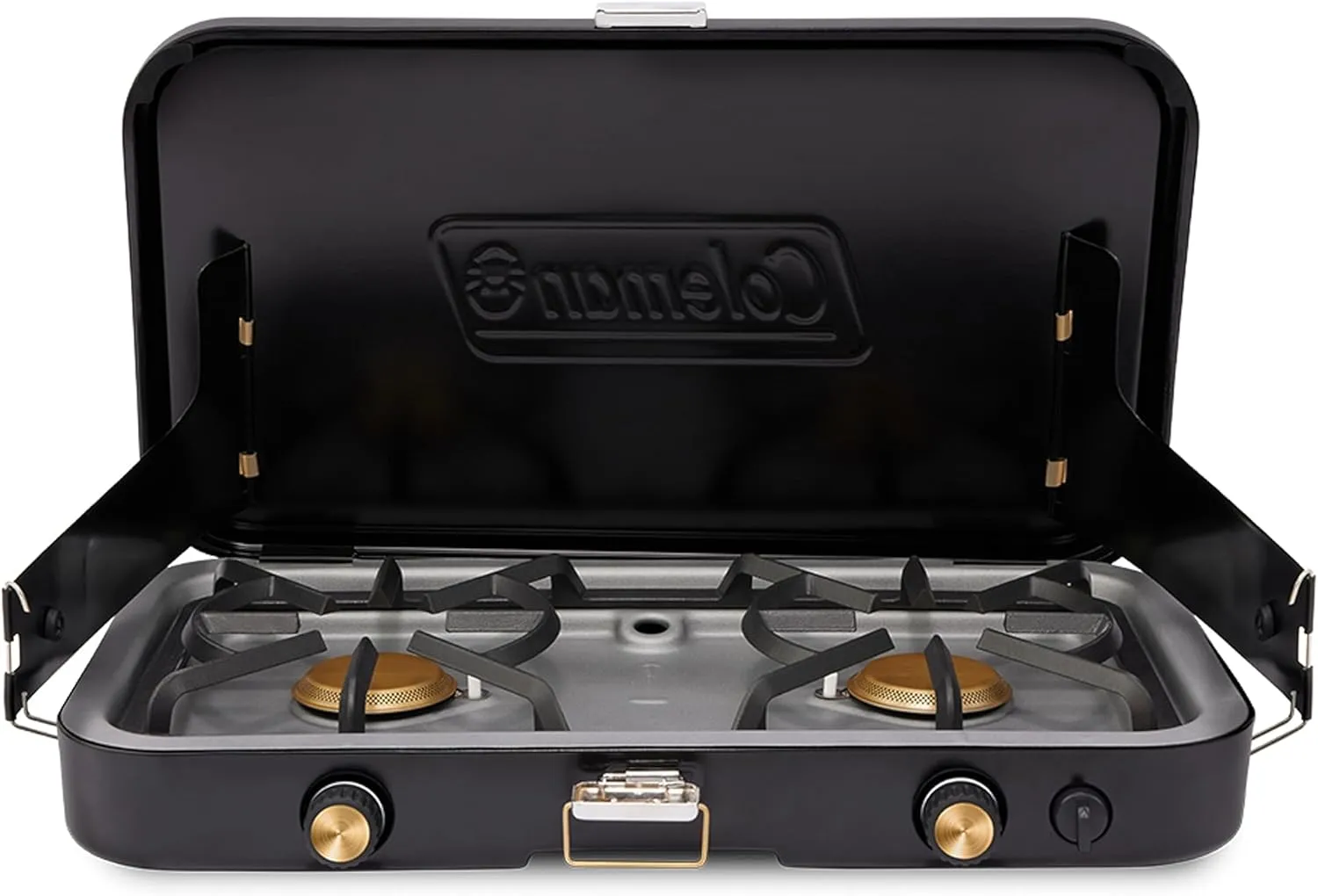 Coleman 1900 Collection 3-in-1 Propane Camping Stove with Matchless Lighting, Cast Iron Griddle & Grill Grates. Perfect for Camping, Tailgating, Grilling & More with 24,000 BTUs Power