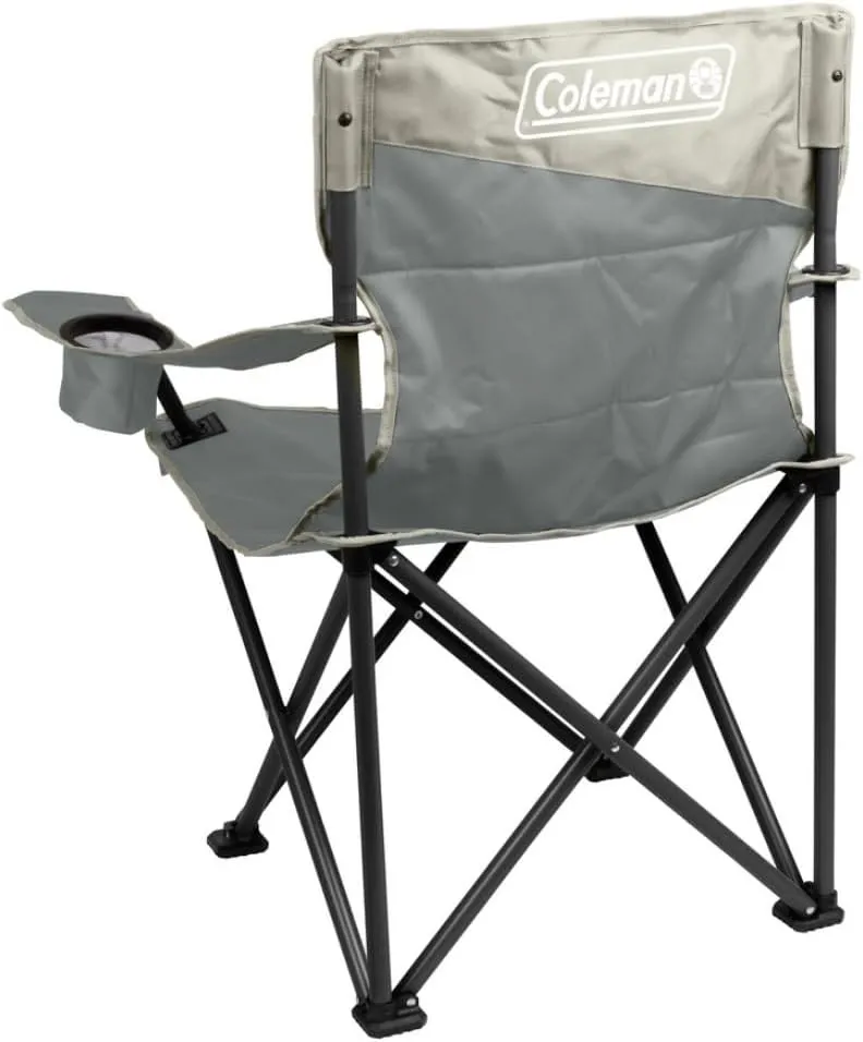 Coleman Big-N-Tall Quad Camp Chair with Cup Holder & Side Pocket, Water-Resistant XL Outdoor Seat, Supports up to 600 lbs