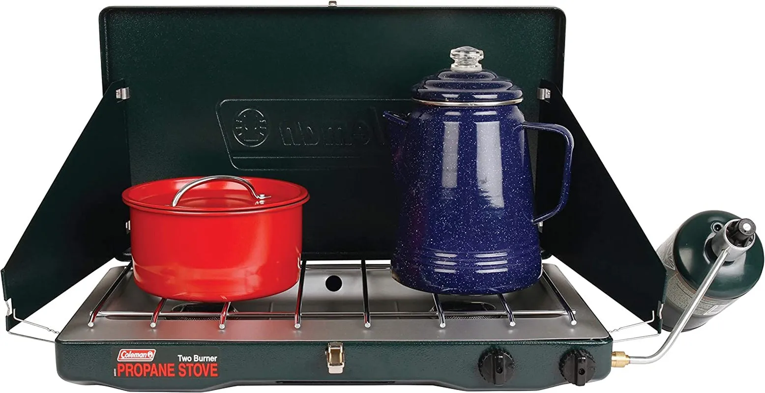 Coleman Gas Camping Stove | Classic Propane Stove, 2 Burner, 4.1 X 21.9 X 13.7 Inches