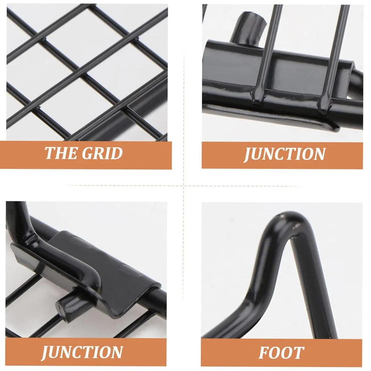 Collapsible Black Mesh Cake Cooling Rack Foldable Baking Tray for Kitchen Use