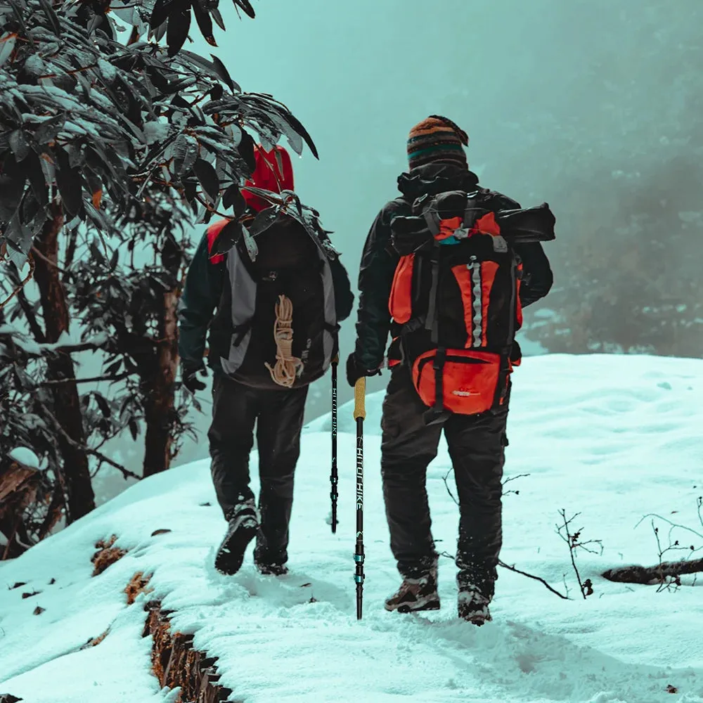 Collapsible Carbon Fiber Trekking Poles: Lightweight Telescopic Sticks for Walking, Hiking, and Climbing