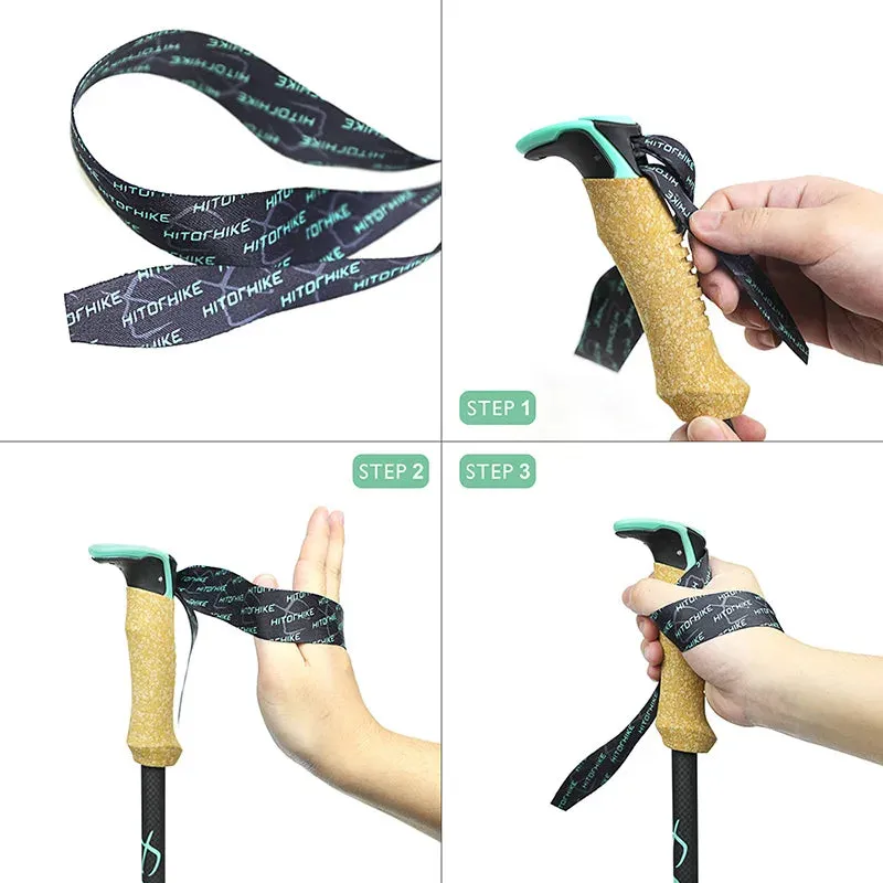 Collapsible Carbon Fiber Trekking Poles: Lightweight Telescopic Sticks for Walking, Hiking, and Climbing