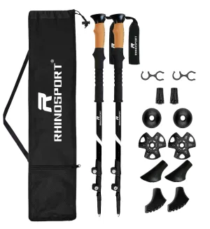 Collapsible  Hiking Poles Pack of 2 Trekking Poles for Hiking