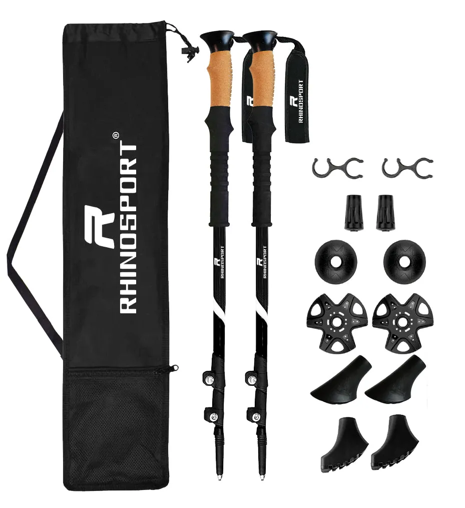 Collapsible  Hiking Poles Pack of 2 Trekking Poles for Hiking