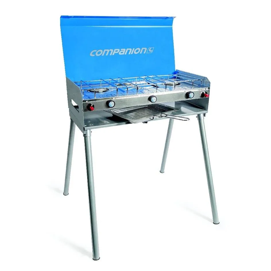 COMPANION 2 BURNER RV GAS STOVE WITH GRILL & LEGS