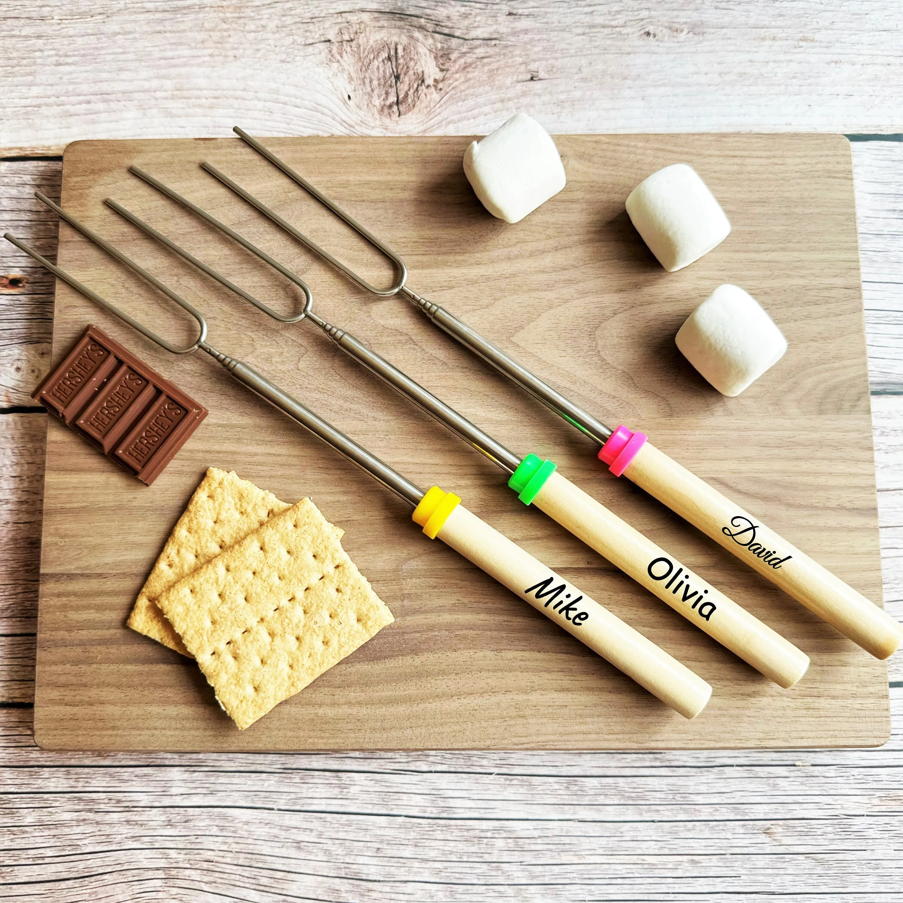 Custom Marshmallow Roasting Telescoping Sticks For Camping