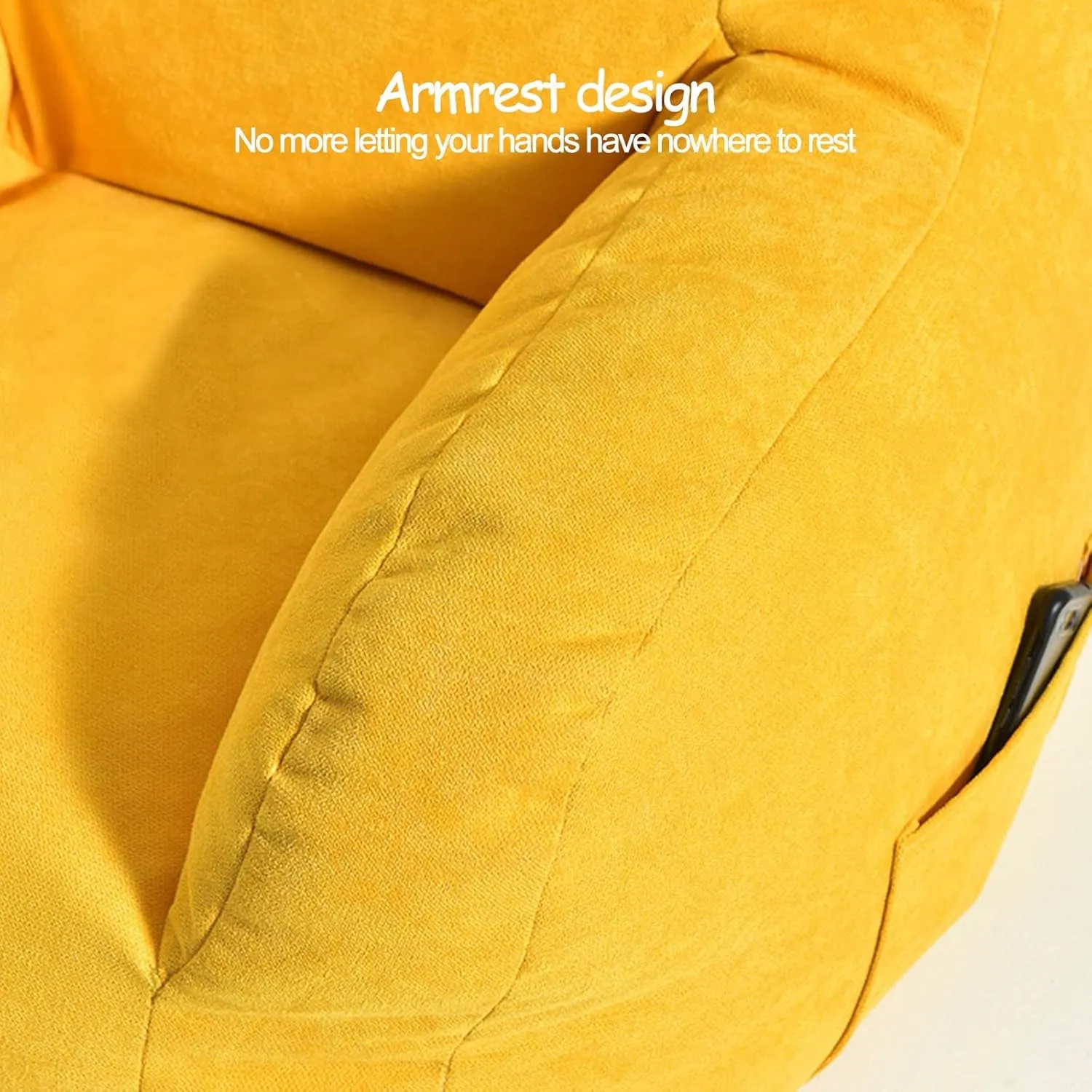 DELURA Bean Bag Chair,Puff Chair,Lazy Sofas Cover Chairs Without Filler Lounger Seat Bean Bag Pouf Puff Couch Tatami Living Room Beanbags (Color : B)