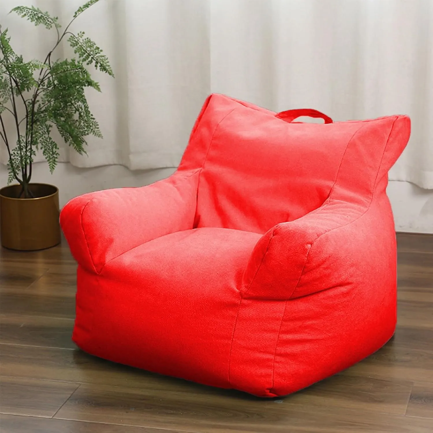 DELURA Bean Bag Chair,Puff Chair,Lazy Sofas Cover Chairs Without Filler Lounger Seat Bean Bag Pouf Puff Couch Tatami Living Room Beanbags (Color : B)